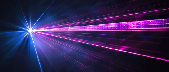 Intense blue and purple laser beams