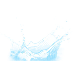water splash and twisted shape isolated on png background