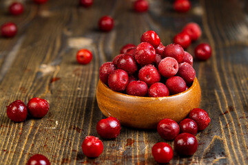frozen to store red cherry berries in frost