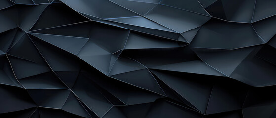 Dark abstract blue geometric design - obrazy, fototapety, plakaty