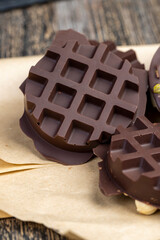 sweet chocolate with cocoa and nuts and other ingredients