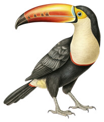 Obraz premium PNG Toucan animal sketch bird. 