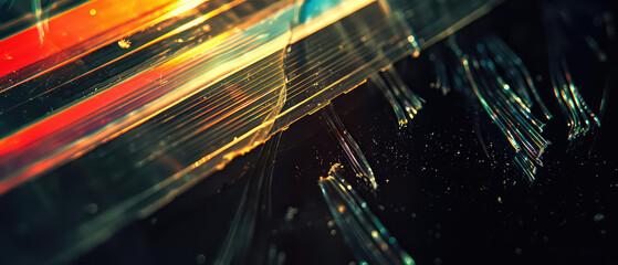 Intense cyber data stream in motion with glitches, glitch art with lens noise and dust 