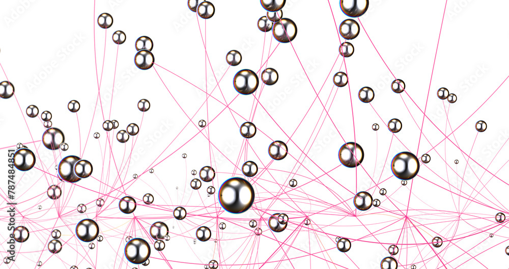 Poster Telecommunication concept with abstract network structure