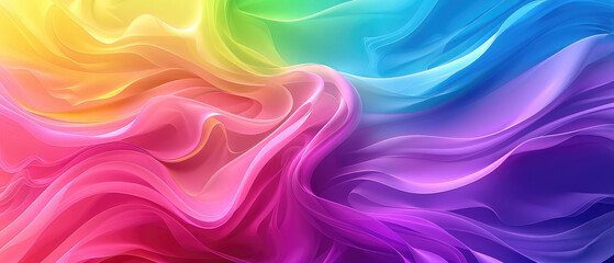 Obraz premium Colorful waves of fabric creating a fluid landscape