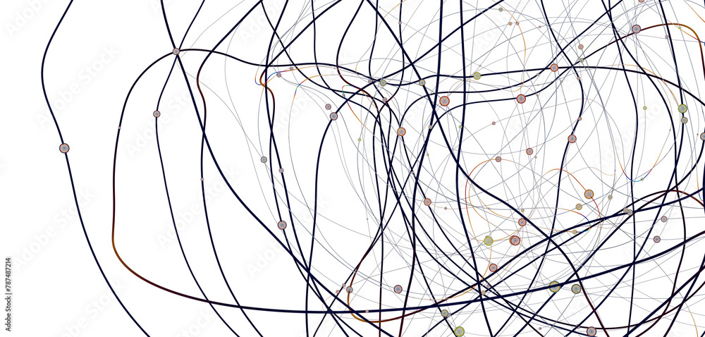 Leinwandbilder network structure - abstract design connection