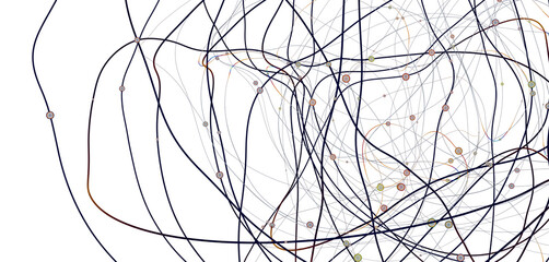 Obraz premium network structure - abstract design connection