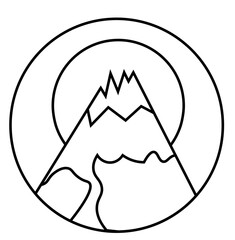 Mountain icon vector image
