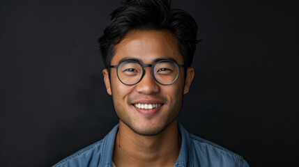 Obraz premium Portrait of young chinese man background