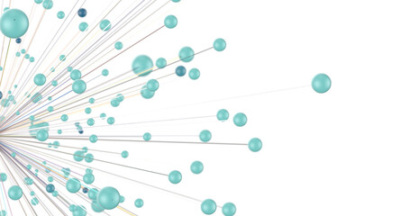 Abstract 3d render, network concept, background