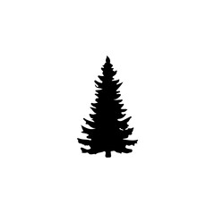 Obraz premium Pine Tree Silhouette Vector Clipart.