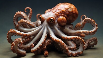 Mysterious Cephalopod: A Close-Up of an Octopus