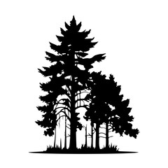 Fototapeta premium Tree Silhouette Vector Clipart.