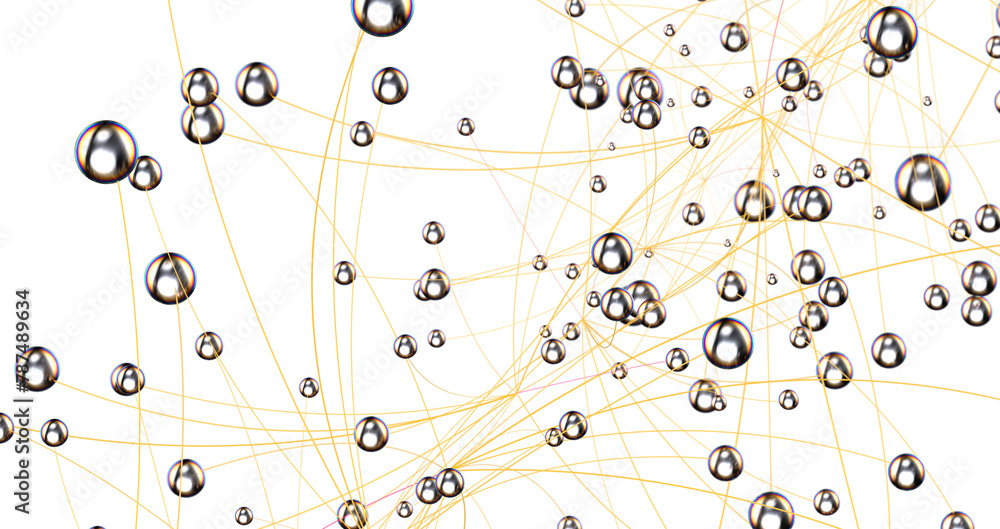 Poster abstract 3d render, network concept, background