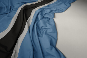 colorful national flag of botswana on a gray background.