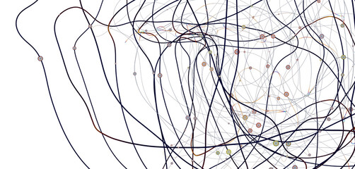 Fototapeta premium Abstract 3d render, network concept, background