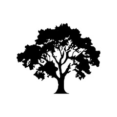 Tree Silhouette Vector Clipart.