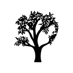 Obraz premium Tree Silhouette Vector Clipart.