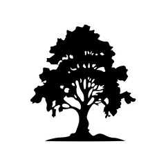 Fototapeta premium Tree Silhouette Vector Clipart