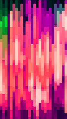 Glitch distortion texture background. Pink illustration