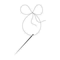 Thread icon vector sign and symbol isolated on white background, Thread logo concept