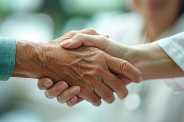 caregiver and Healtcare situation with a patient feeling trust