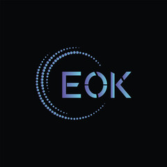 EOK letter logo abstract design. EOK unique design