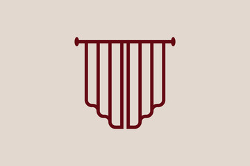 curtain element design for building decoration