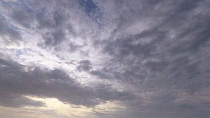 a sky with clouds and the sun shining through it. 3d render