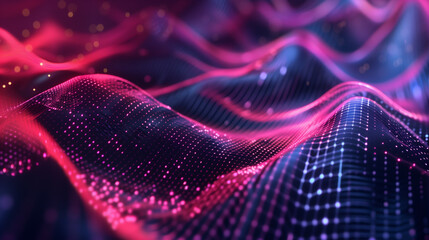 abstract background with glowing lights data AI cyber