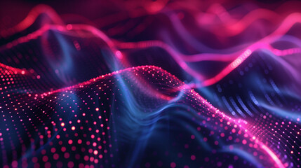 abstract background with glowing lights data AI cyber