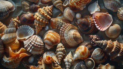 Shells from the sea - obrazy, fototapety, plakaty