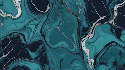 Teal and Navy Blue marble background - obrazy, fototapety, plakaty