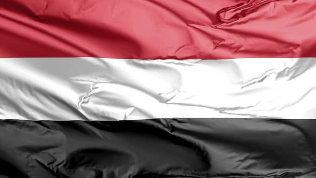 waving flag of Yemen