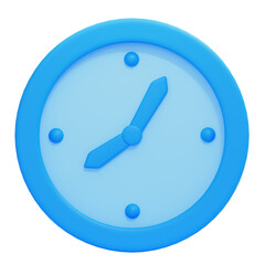 PNG 3D Clock icon isolated on a white background