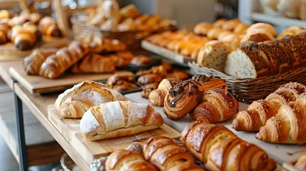 Fotobehang Fresh baked goods in the bakery © bersch28