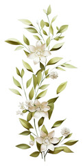 Fototapeta na wymiar PNG Olive color flower pattern plant.