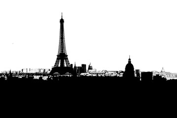 PNG Paris silhouette clip art architecture cityscape building.