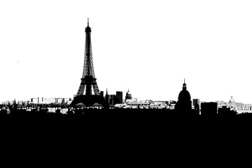 Obraz premium PNG Paris silhouette clip art architecture cityscape building.