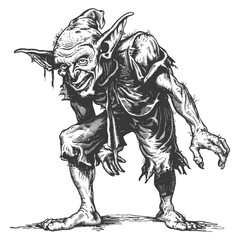 goblin images using Old engraving style