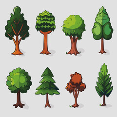 Vector set of forest