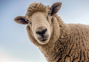 Obraz premium Close Up of Sheep Staring at Camera