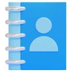PNG 3D Contact icon isolated on a white background