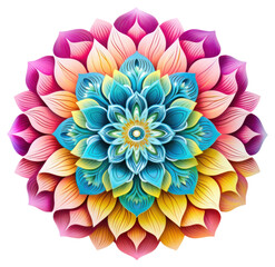PNG Mandala flower dahlia plant.