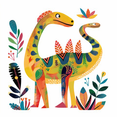 Naklejka premium dinosaur illustration
