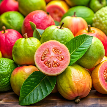 guava fruit pick colourful