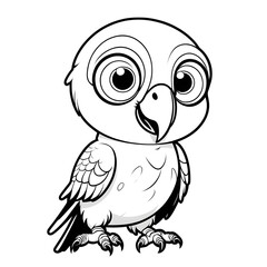 Youthful Wonder: Charming Owl Chick Sketch