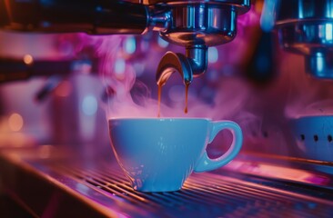 Pouring Coffee Into Machine