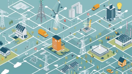 Map Showing Dense Urban Cityscape With Numerous Buildings