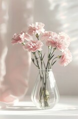 A Vase Filled With Pink Flowers on Top of a Table